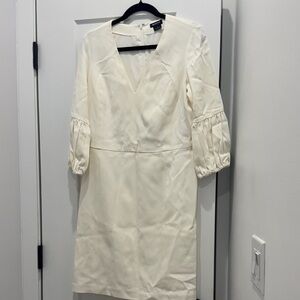 Worth Cream Long Sleeve Dress
